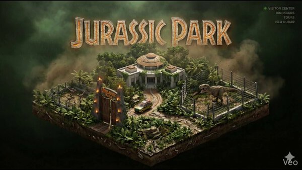 Jurassic Park Visitor Center Zoom In