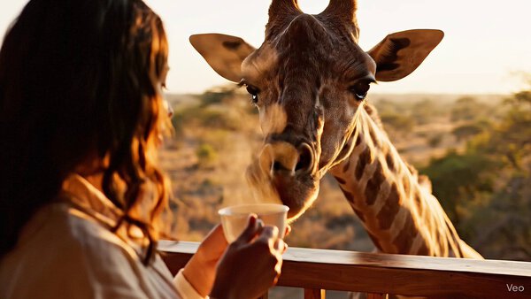 Morning Coffee with Giraffe