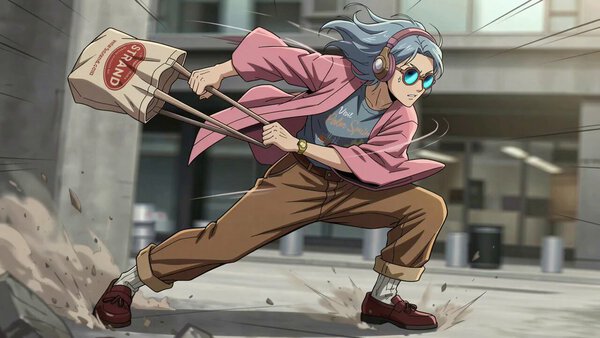 Fighter Bag Swing Action Sequence