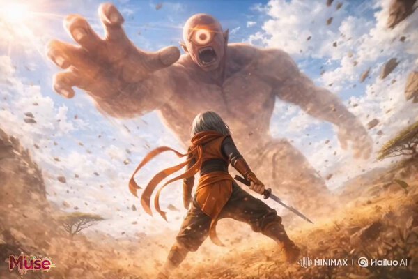 Ninja vs Giant Cyclops Battle