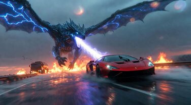 High-Speed Supercar Dragon Beast Chase