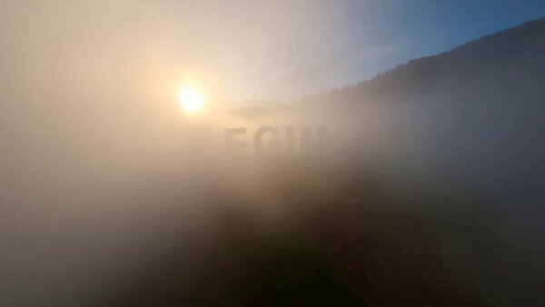 Morning Fog Forming BEGIN Text VFX