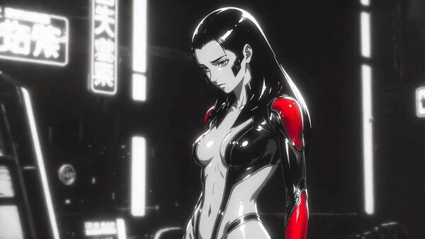 Grok 3D Rotation Cyberpunk Character