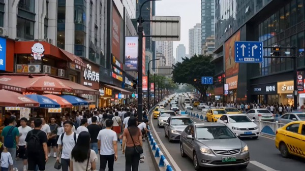Giant Orange Cat in City Streets