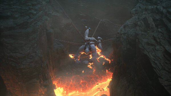 Crane Shot Volcanic Canyon Titan Kling 3.0