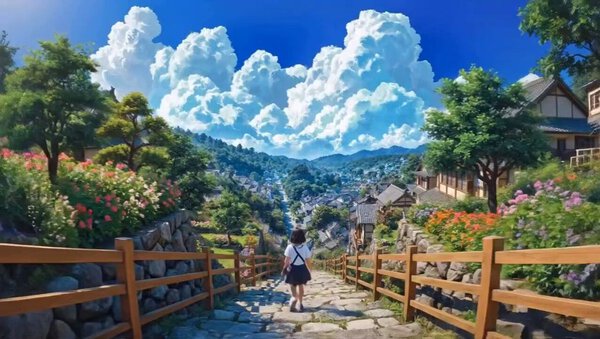 Japanese Village Stairway Dolly