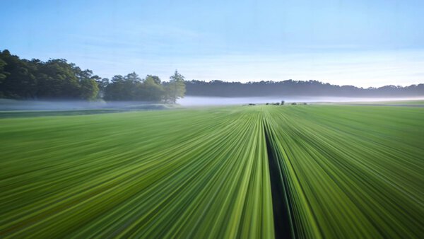 Realistic Cinematic Japanese Countryside Dawn Bullet Train