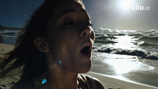 Romantic Kiss on Night Beach