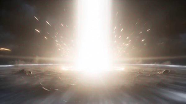 Explosive White Light Burst in Darkness