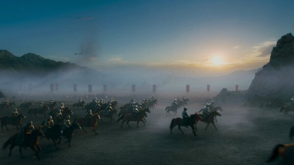 Ultra-wide Battlefield Sweep at Sunrise