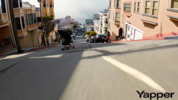 San Francisco Skateboard Downhill FPV