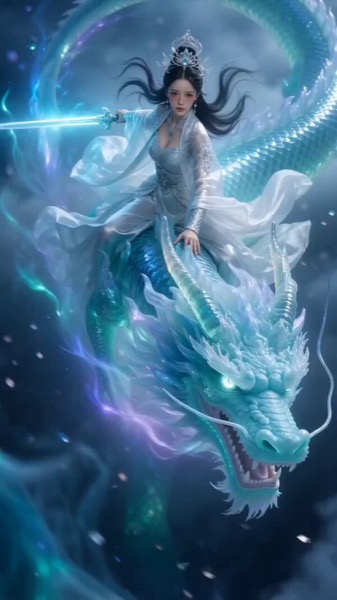 Beautiful Xianxia Girl Ancient Green Dragon