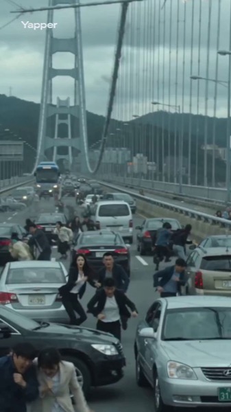 Bridge Collapse with Multi-Car Pile-Up