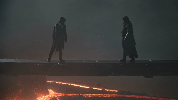 Two Warriors on Obsidian Platform