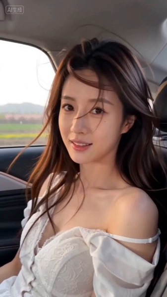 Car Beauty Wind Hair Video