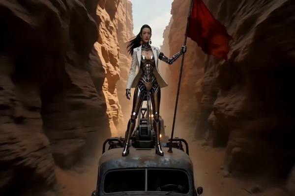 Cyberpunk Mecha Warrior