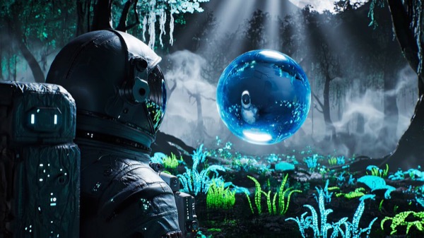 Astronaut Alien Forest