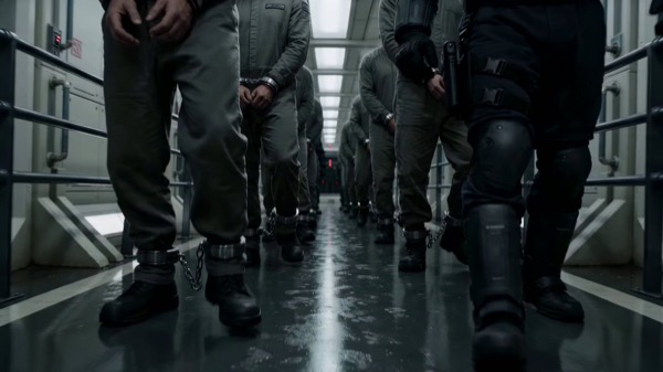 Continuous Prison Corridor Shot