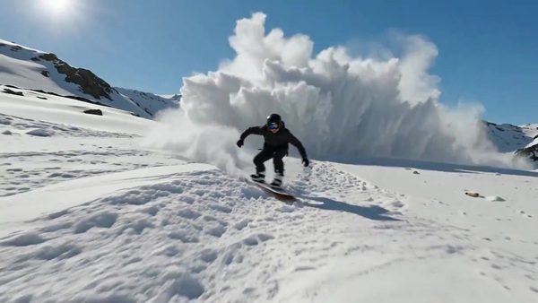 Avalanche Snowboard Chase