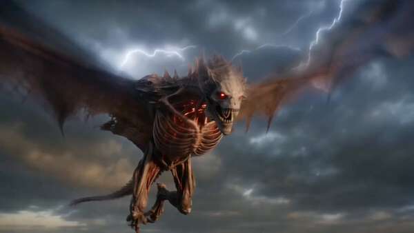 Winged Creature City Destruction