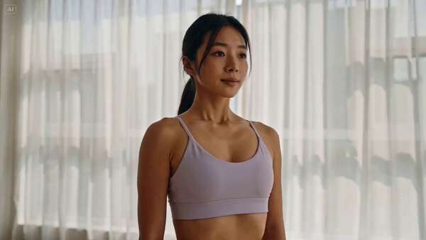 Cinematic Yoga Flow in Minimalist Studio