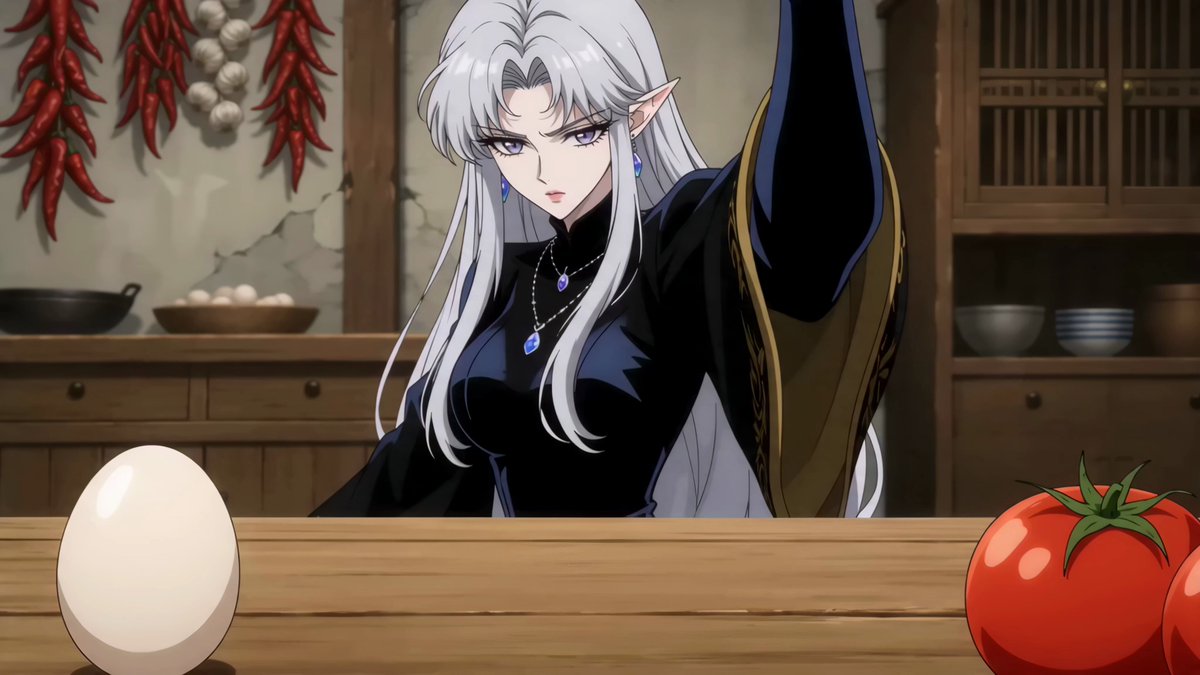 90s Anime Cooking Elf番茄炒蛋