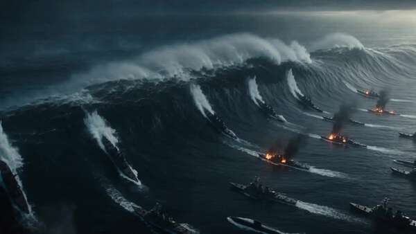 Giant Armored Shark Ocean Fleet Battle