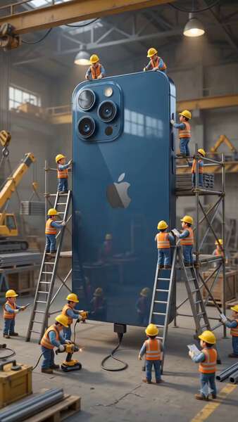 iPhone Construction with Gemini Omni