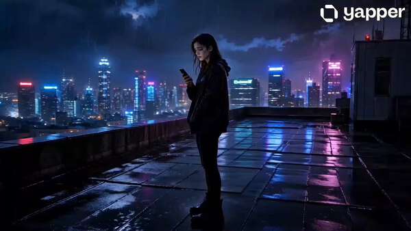 Lonely Girl Standing in the Rain