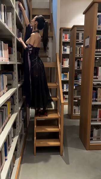 Iphone POV Librarian Encounter